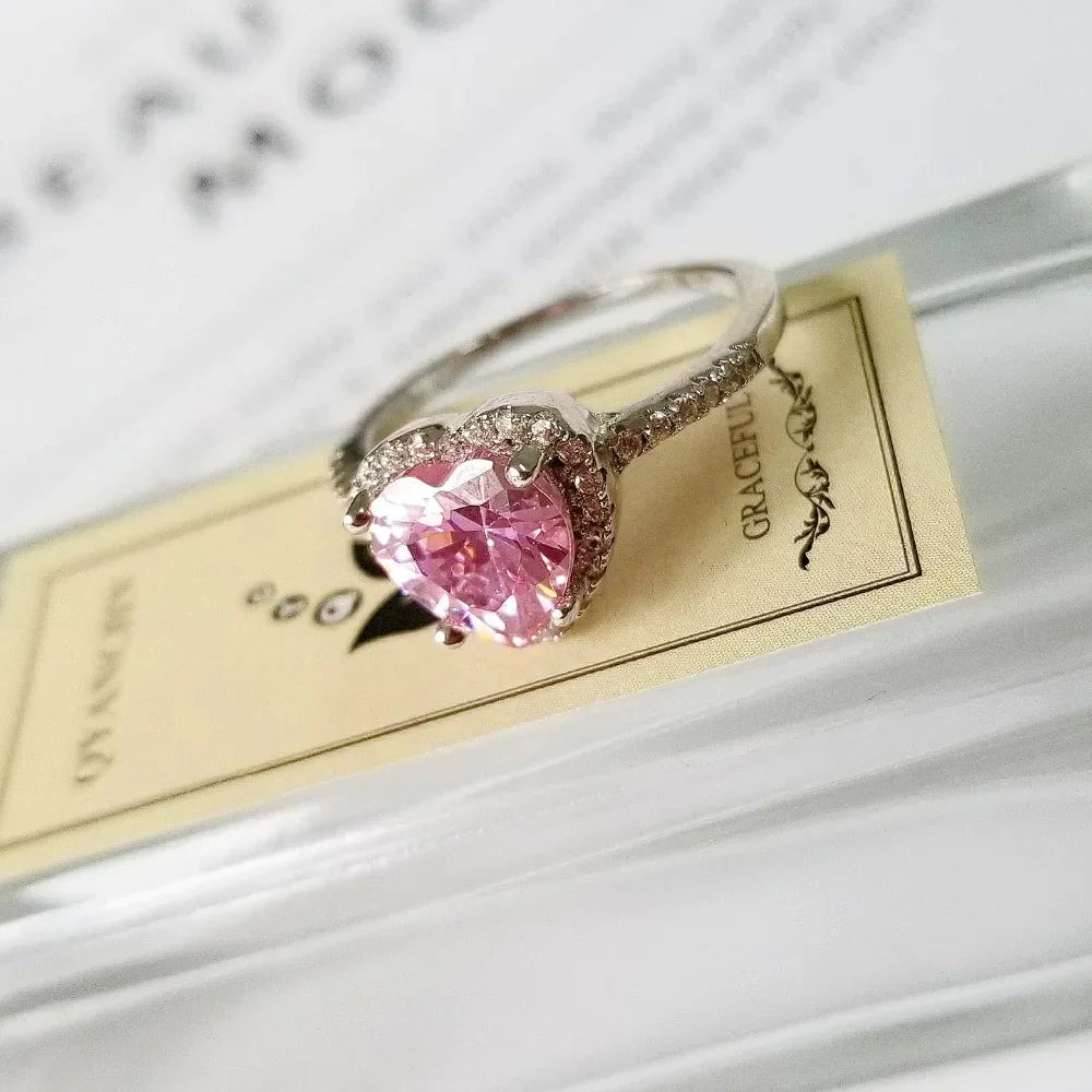 Pembe Taşlı Pandora Yüzük