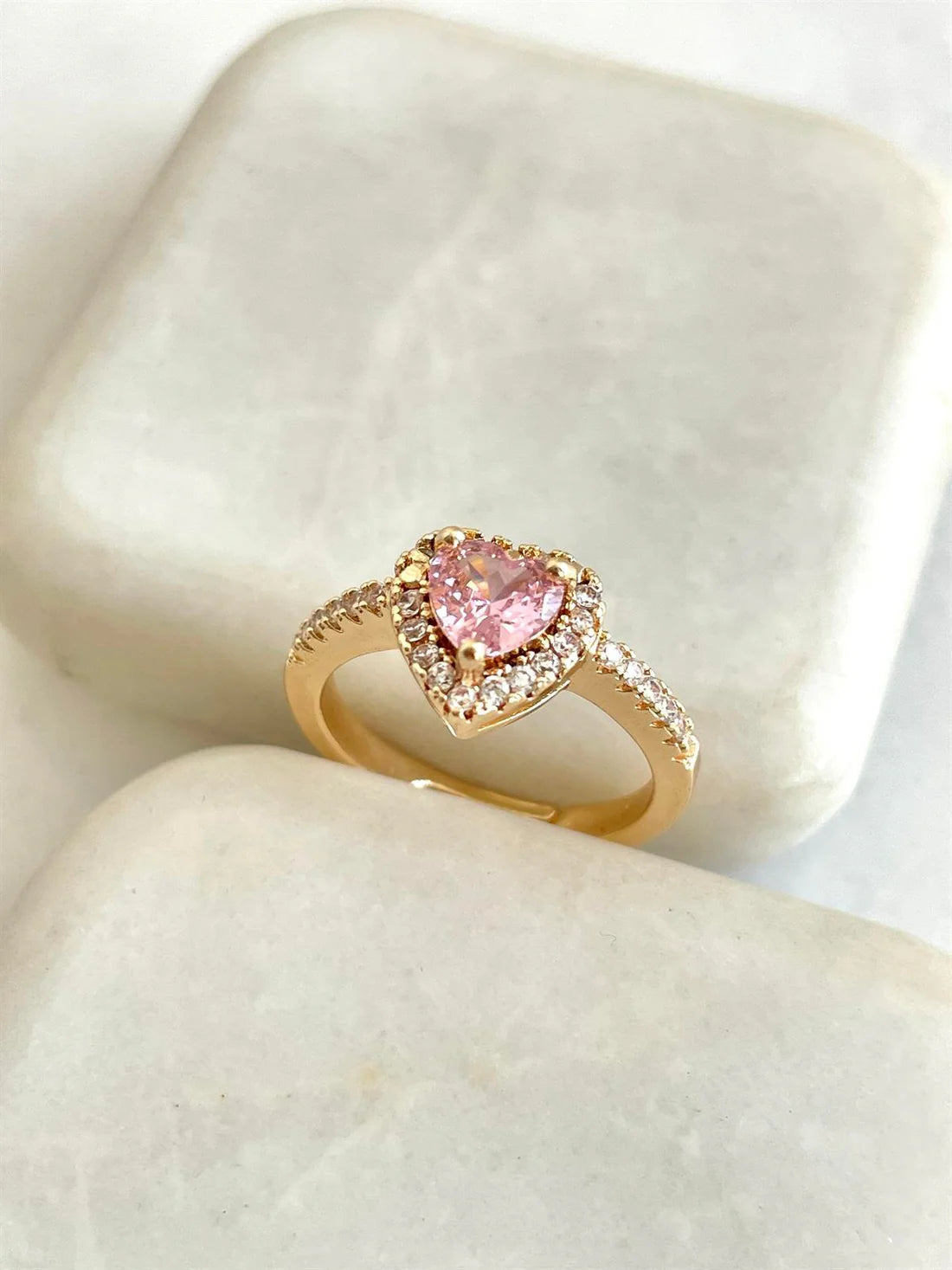 Pembe Taşlı Pandora Yüzük